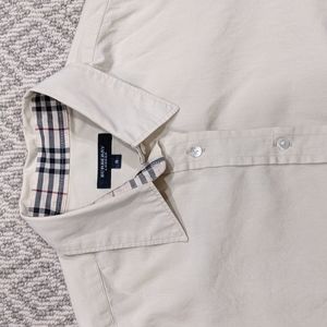Burberry small women's button down 3/4 sleeve